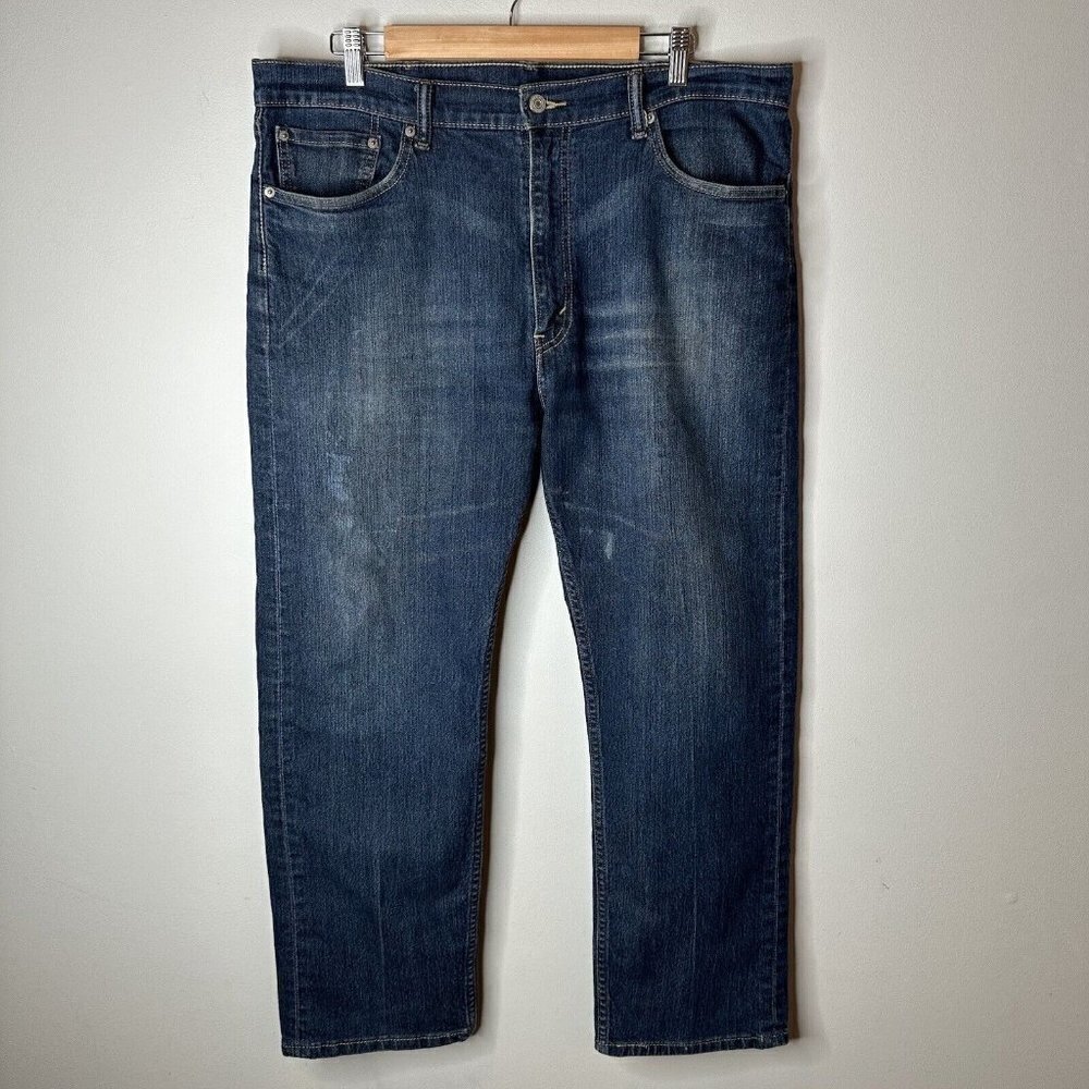 Levis 505 Men’s Blue Denim Straight American Classic Jeans Pants 38x30